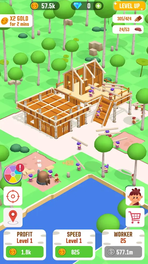 潨ߴ(Idle Jungle Survival Builder Tycoon)v1.8ͼ4