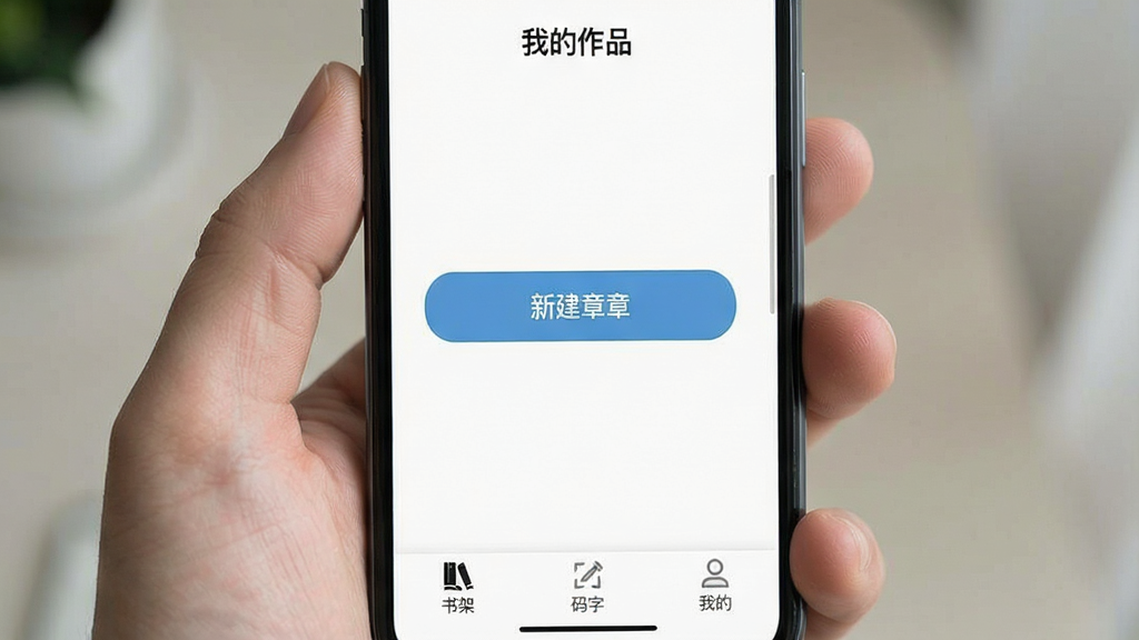 �ֻ���Ļչʾ��дС˵��App�����棬�����࣬��ɫ�������м����½��½ڰ�ť��������ʾ���ҵ���Ʒ�����ײ�����ܡ����֡��ҵ�����ѡ���������±�ƽ�����ʸɾ��޶���Ԫ��