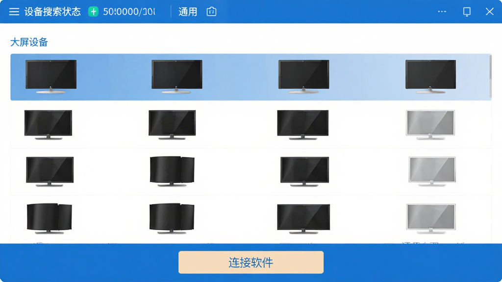 ͨ�ӽ������������棬������ʾ�豸����״̬���м��г����õĴ����豸�б����ײ���һ����Ŀ�����Ӱ�ť�����岼�ּ�࣬������Ϊ��ɫ��������ִ���ƽ�����ʸɾ��޶���Ԫ��