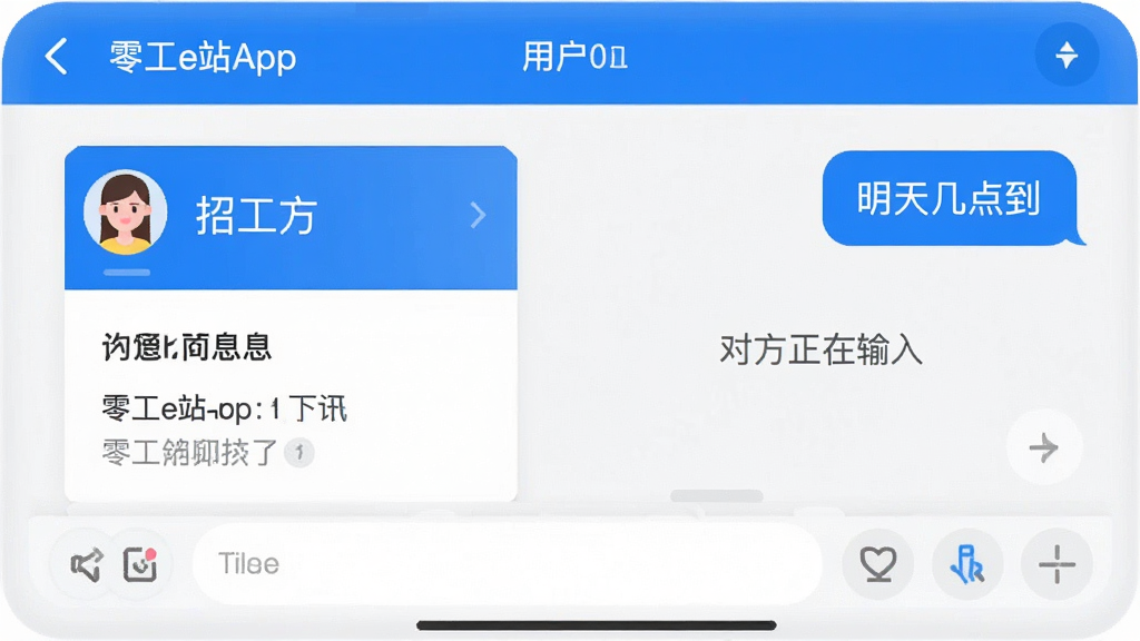 �㹤eվApp�����칵ͨ���棬������й���ͷ��͸�λ��Ϣ��Ƭ���Ҳ����û����͵ġ����켸�㵽����Ϣ���ݣ��м���ʾ���Է��������롱���������ִ���������ɫ�����ʸɾ��޶���Ԫ��