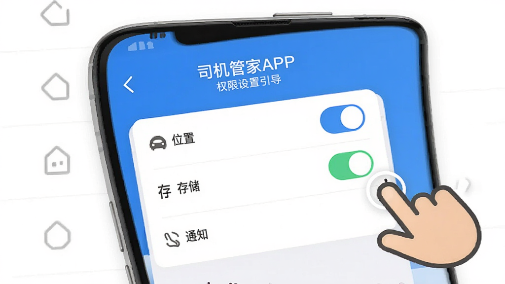 �ֻ���Ļչʾ��˾���ܼ�APP��Ȩ����������ҳ�������г�λ�á��洢��֪ͨ����Ȩ�޿��أ��Ա�����ָ�����ͼ�꣬�����Ǹɾ����ֻ����ý��棬����ƽ���������������޶���Ԫ��