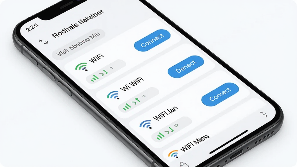 �������Կ�������ȵ��Ƽ����棬�ֻ���Ļ����ʾ����WiFi�ȵ��б���ÿ���ȵ��Ա����ź�ǿ�ȱ�ʶ�����Ӱ�ť�������Ǽ���ǳɫ���棬����ִ���ˬ