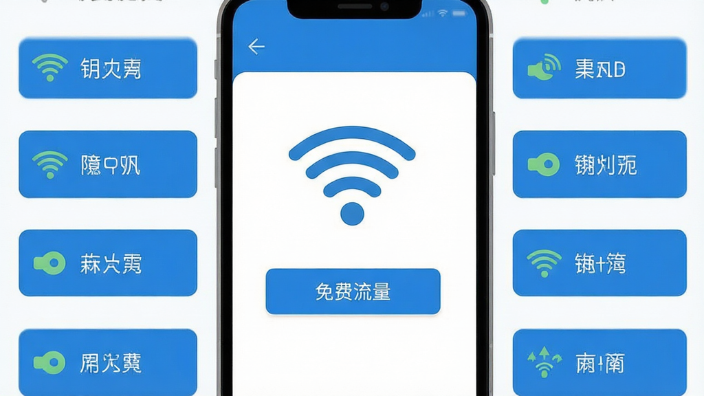 �������Կ������������չʾ���ֻ���Ļ������ʾWiFi�ź�ͼ������Ӱ�ť����Χ���ƶ�������ȵ����ƣ�������ɫ����ƽ����Ʒ�񣬽���ɾ����࣬�޹�浯������������