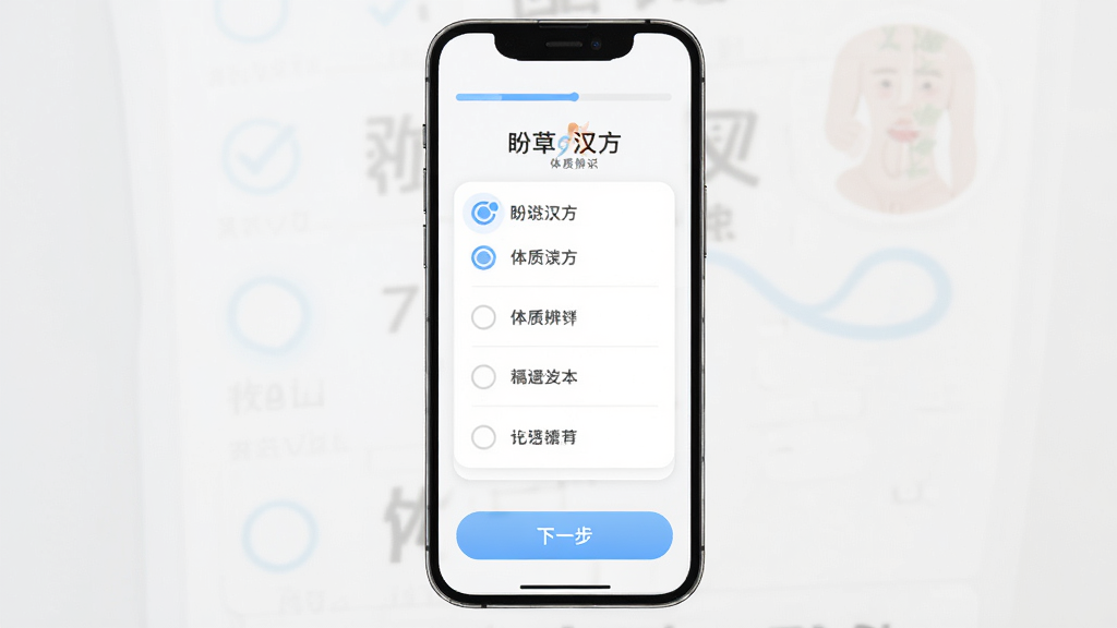 �βݺ��� ���ʱ�ʶ���棬����Ϊ�ֻ���Ļ��ʾ���ʲ����ʾ�������Ϊ�������������м䵥ѡ��Ŀ���ײ���һ����ť���Ű��������У����Ϊ��Լ��ˬ��ϸ�ڰ�������ɫѡ��״̬��Բ�ǿ�Ƭ�����ͼ�꣬���ʸɾ��޶���Ԫ�ء�