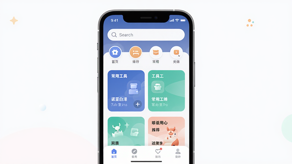 ŵ�ǰ��� �ֻ�Ӧ��������չʾ ����Ϊһ�����������ֻ� ��Ļ����ʾŵ�ǰ���App����ҳ ��ҳ������������͹��ܷ���ͼ�� �м��ǳ��ù����Ƽ���Ƭ �ײ�Ϊ������ ���ּ�� �Ű����� ����ִ���ƽ�� ϸ��Բ�� ���ʸɾ� �޶���Ԫ��