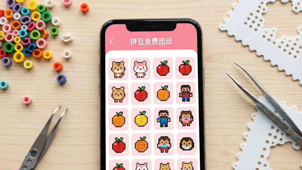 һ���ֻ���Ļչʾƴ�����ͼֽApp�������ͼƬ������������App���棬����������д�š�ƴ�����ͼֽ�����·�������״���е�ƴ��ͼ������ͼ��������ͨ���ˮ��������С�˵ȣ������Է�ɫ�Ͱ�ɫΪ��ɫ�������ɰ����£��ֻ���Χɢ���Ų�ɫƴ�����������ӡ�ģ����ֹ����ߣ�������ǳɫľ�����棬���������ɾ����޶���Ԫ�ء�