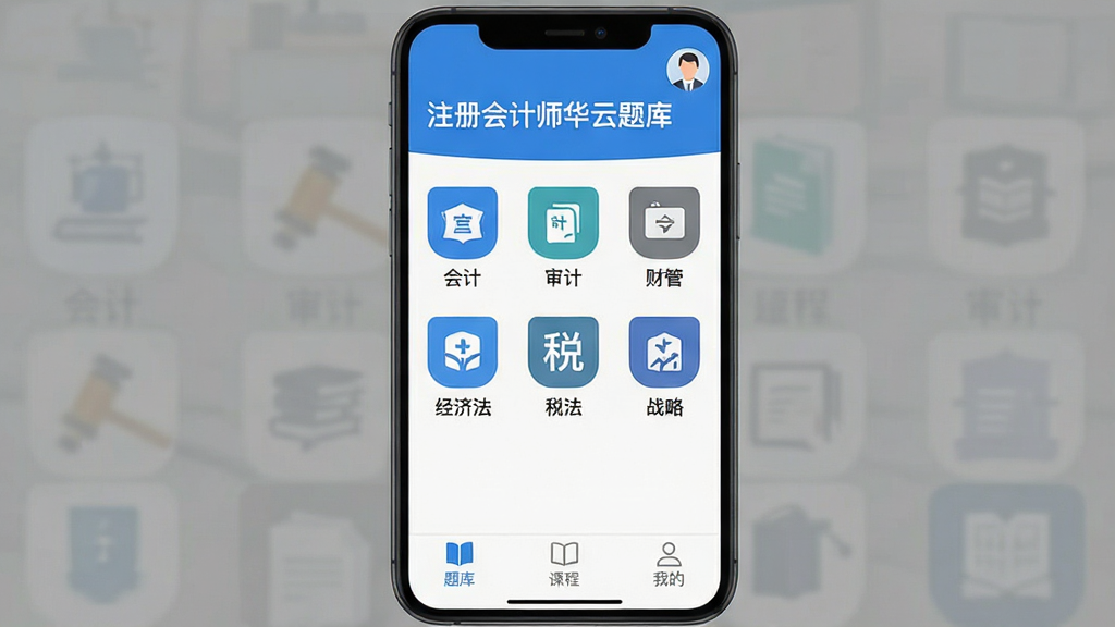 ע����ʦ�������App�������ͼ���ֻ���Ļ����չʾ��������ʾ��ע����ʦ������⡱�������û�ͷ���м���������Ŀ����ͼ�꣨��ơ���ơ��ƹܡ����÷���˰����ս�ԣ����ײ�Ϊ����⡱���γ̡����ҵġ�����������ǩ��������ɫ����ƽ����Ʒ�񣬽���ɾ����࣬�޹�浯���������������޶���Ԫ��