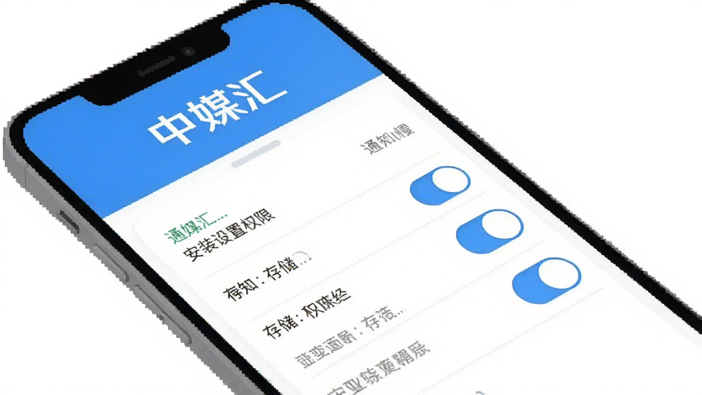 ��ý��App��װ����Ȩ�޽���ʾ��ͼ���ֻ���Ļ��ʾȨ�޹���ѡ�����֪ͨ���洢�ȿ��أ��������С���ý�㡱���ֱ�ʶ��������ɫ����ƽ����ƣ����ʸɾ��޶���Ԫ��