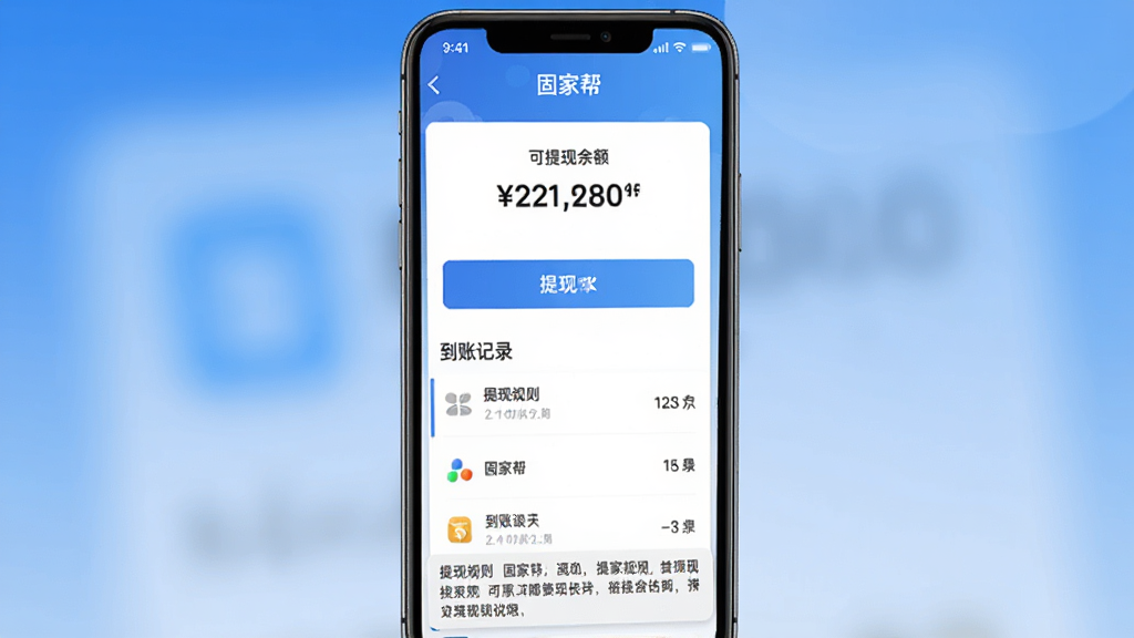 �̼Ұ���������ҳ�棬�ֻ���Ļ��ʾ���̼ҰǮ�����棬������ʾ���������м������ְ�ť�͵��˼�¼�б����ײ������ֹ���˵�����֣����������ɫ���䱳����ͼ���࣬���ʸɾ�