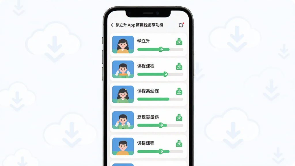 һ��ѧ����App�γ����߻��湦��ʾ��ͼ���������ֻ���Ļ��ʾ�γ��б���ÿ���γ��Ա������ؼ�ͷ�ͽ�����������Ϊ�����б����Ű�����������Ǳ�ƽ��ͼ����ƣ�ϸ���Ͻ�������ʾ��ɫ���������ƶ�����ط��ŵĵ�ɫװ�Σ����ʸɾ����޶���Ԫ��