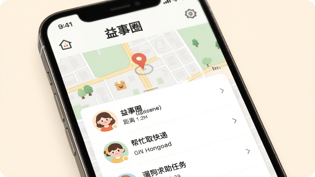 ����Ȧ ͬ�ǻ������ܽ��棬������չʾһ���ֻ���Ļ����Ļ����ʾ�ŵ�ͼ��λ�͸����Ļ��������б������硰��æȡ��ݡ������޹����������Ա����û�ͷ��;�����ʾ�������ܰ����������������ɾ�