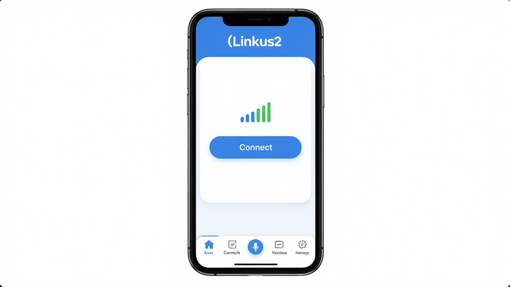 Linkus2����������ȫ��չʾ������Ϊ�ֻ���Ļ������ʾ������ɫ�ļ�����ӽ��棬������Linkus2��ʶ���м�����Ŀ�����Ӱ�ť���ź�ǿ��ͼ�꣬�ײ�Ϊ���ܵ������������������Ű湤��������ִ���ƽ����ϸ��Բ���£����ʸ���ɾ����޶���Ԫ��