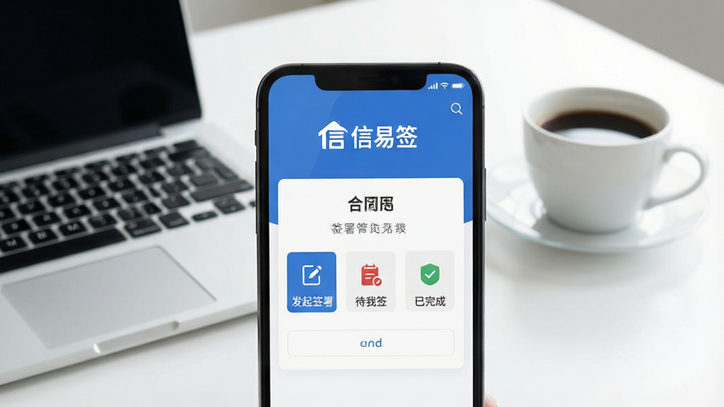 һ��չʾ������ǩ���������Ľ����ͼƬ�������������ֻ���Ļ����Ļ����ʾ������ǩ����LOGO�ͼ��ĺ�ͬǩ����棬�С�����ǩ�𡱡�������ǩ����������ɡ��������Ĺ�����ڡ������Ǹɾ��İ칫���棬�бʼǱ����Ժ�һ�����ȡ��������ִ���������ˬ�������������޶���Ԫ�ء�