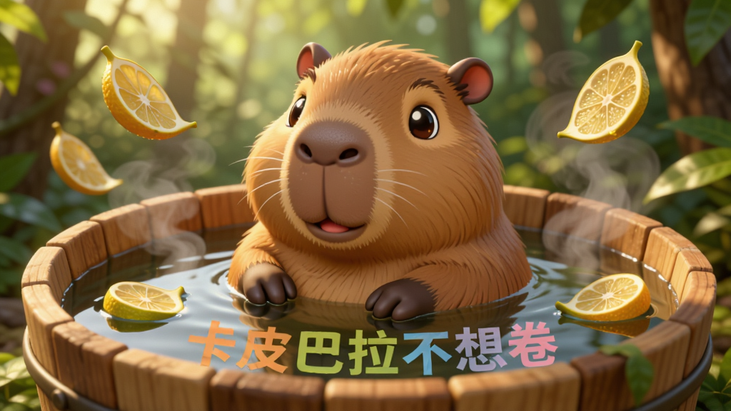 һ��AI���ɵĲ廭��������һֻ�ֺ����Ŀ�ͨˮ�࣬����һ��ð��������ľͰ���ΧƮ�ż�Ƭ����Ҷ��ˮ���ϵ�ӳ�š���Ƥ������������Ĳ�ɫ�������������黯��ɭ�ֺ����⣬�����ܰ������ϸ�ڷḻ�����ʸɾ�