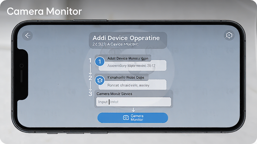 һ��չʾCamera Monitor���ֲ��������AI��ͼ���������ֻ���Ļ����Ļ����ʾ�������豸����ҳ�棬�������Ĳ�����ʾ������򣬲���Ϊ���ϵ��µ��������̣��Ű������ˣ�����ִ���ƽ��ϸ���ϰ�ť�и���Ч�������������ɶ������ʸ���ɾ����޶���Ԫ�أ�ͼƬ�д������֡�Camera Monitor����