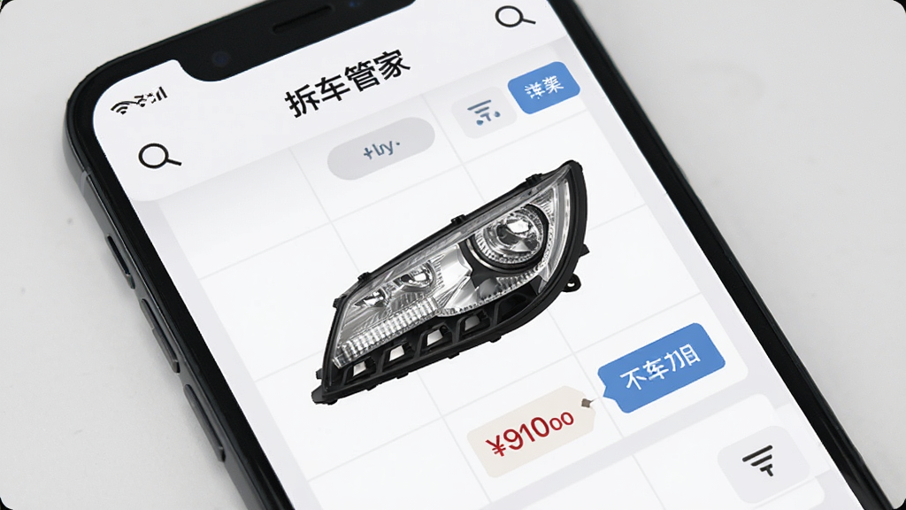 �ֻ���Ļ��д������ʾ���𳵹ܼҡ�������������棬��Ļ������һ����������ܳɵ���Ƭ�ͼ۸��ǩ��������ǳ��ɫ�����б����֣���Χ�зŴ�ͼ���ɸѡ��ť��������ִ���ƽ�������������ɾ��޶���Ԫ��