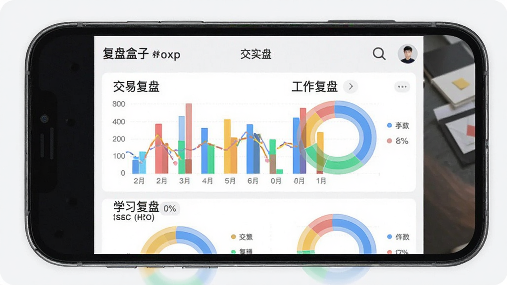 ���̺���App������ͳ�ƿ�����棬�ֻ���Ļ����ʾ�����̺��ӡ�App���ƣ����������ǲ�ɫ��״ͼ�ͻ���ͼ��ͼ���Ա��С����׸��̡����������̡���ѧϰ���̡��ȷ����ǩ������Ϊǳɫ����������ˬ�ִ����Ű����룬���ʸɾ��޶���Ԫ��