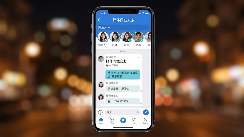 ����������һ�������ֻ�����Ļ������ʾ�����ͬ�ǽ��ѡ�App�������棬���沼�������������и�������ͷ���б����м���������ϢԤ����Ƭ���ײ��ǵ���������������ܰ�ĳ���ҹ���黯Ч�����������ִ���Լ��������ɫΪ�������ʸɾ��޶���Ԫ�ء�