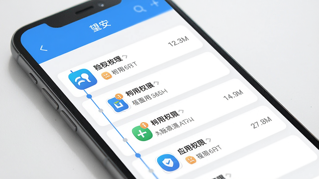 һ��AI���ɵ�ͼƬ������չʾ��������App����˽���ҳ�棬�ֻ���Ļ����ʱ������ʽ�г�Ӧ��Ȩ�޵��ü�¼��ÿ����¼����Ӧ��ͼ�ꡢȨ������ͼ���ʱ����������񼫼�������ɫ����Ϣ�㼶���������ʸɾ����޶���Ԫ��