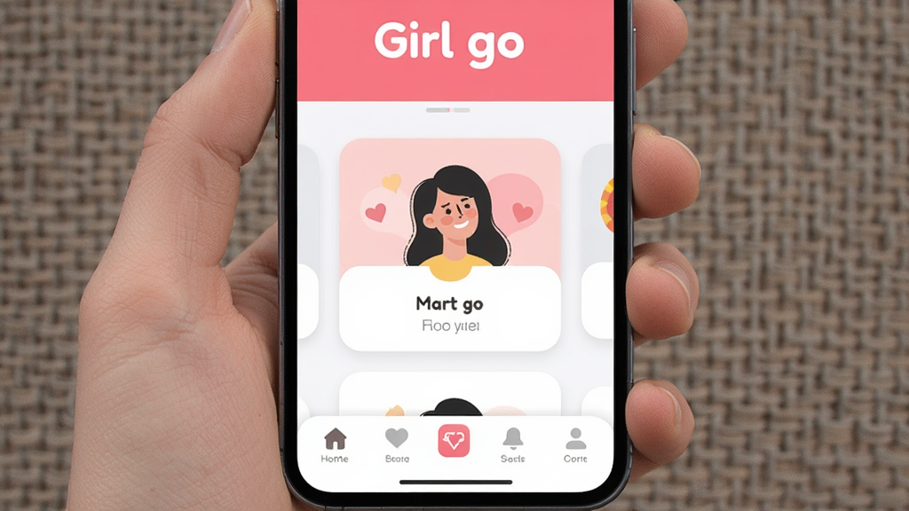 һ���ֻ���ĻչʾGirl goӦ�������棬�����ǵײ���������ƥ�俨Ƭ���򣬲���Ϊ����������ʽ���Ű��࣬����ִ���ƽ����ϸ��Բ�󣬻��ʸɾ��޶���Ԫ�أ���Ļ����ʾ���֡�Girl go��