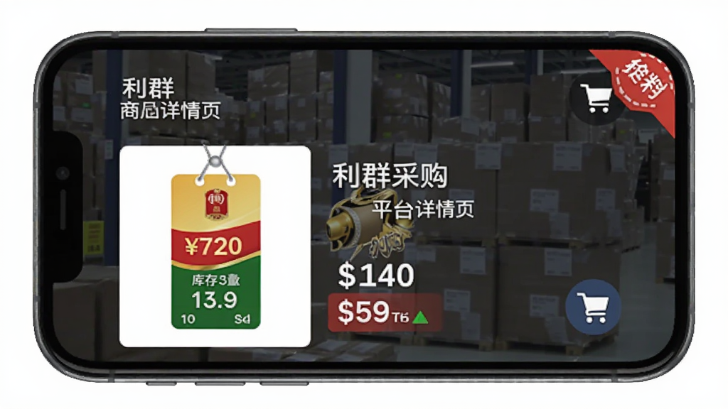 ��Ⱥ�ɹ�ƽ̨��Ʒ����ҳ��ͼ����棬�ֻ���Ļ��չʾ����ƷͼƬ���۸��ǩ�Ϳ���������Ա��й��ﳵͼ��ʹ�����ǩ���������룬�����������ϸ�����������ʸɾ����޶���Ԫ��