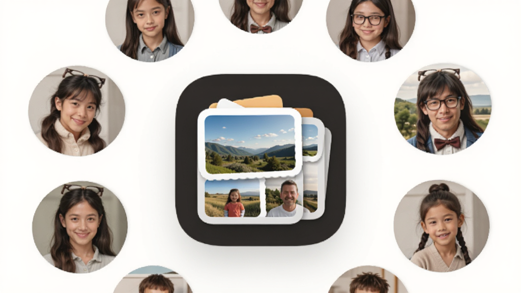 T-FAMILY ������Ṧ�ܽ��棬������չʾ�����ͥ��Աͷ��Χ��һ���������ͼ�꣬�������ʾ�羰��������Ƭ�����ֲ���Բ�η���״�Ű棬�����ܰ�ִ���ϸ��Բ�󣬻��ʸɾ��޶���Ԫ��
