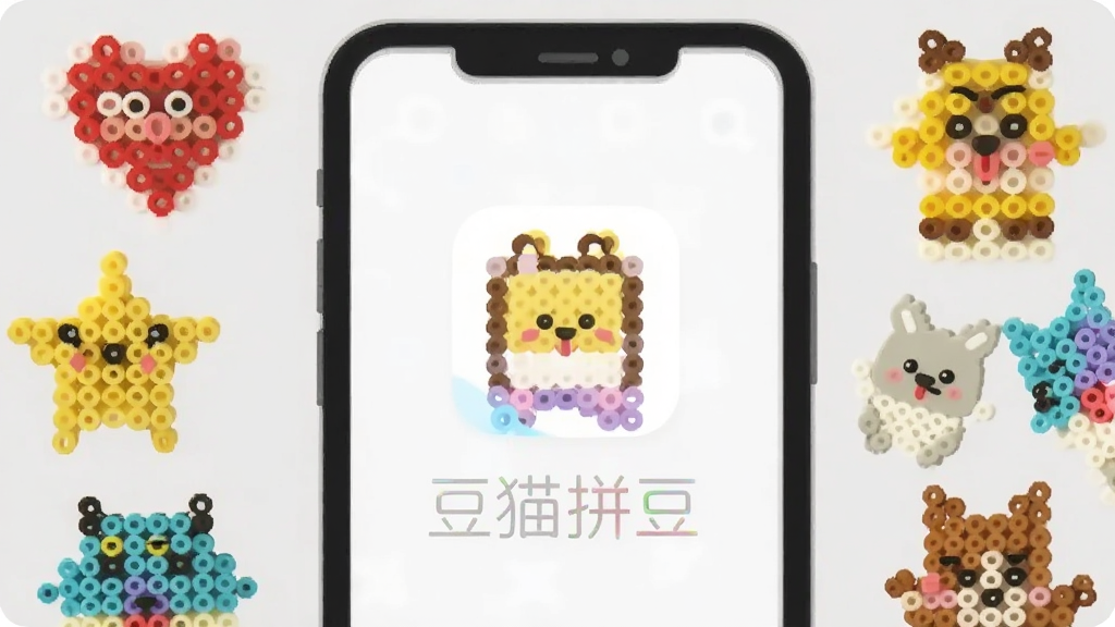 һ�ű�ƽ�����Ĳ廭������������һ���ֻ���Ļ����Ļ����ʾ����èƴ����������ͼ������ƣ��ֻ���Χ�����Ÿ���ƴ����Ʒ���а��ġ����ǡ�С�����ͼ����������ǳ��ɫ�������������죬���ʸɾ����޶���Ԫ��