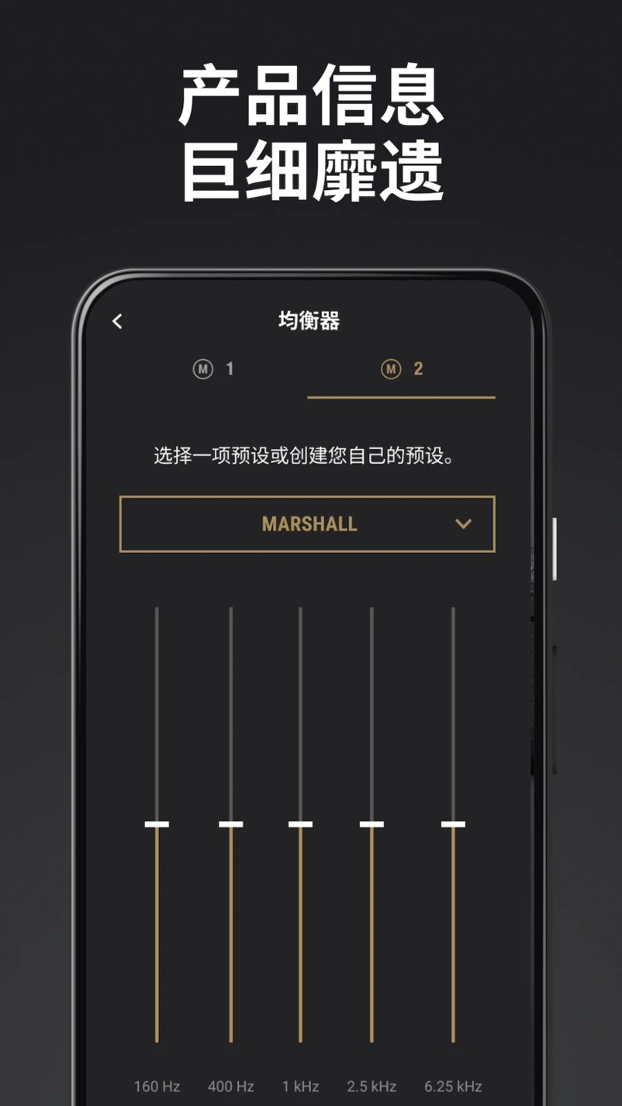 Marshall Bluetooth 安卓版 主界面截图