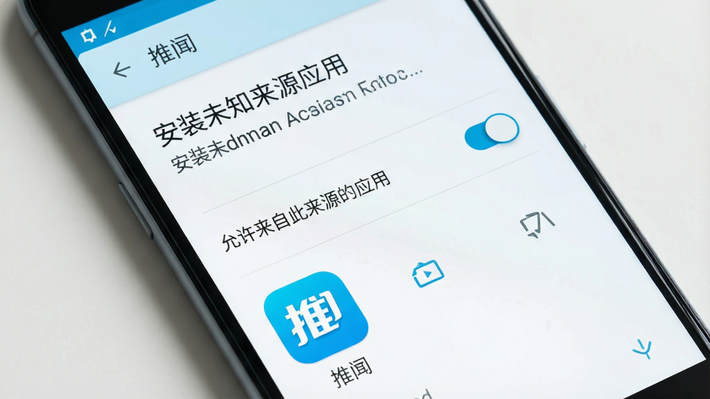 һ��չʾ�����š�App��װ�������̵��ֻ�����ͼ������������һ�������ֻ�����Ļ��ʾ��׿ϵͳ�ġ���װδ֪��ԴӦ�á�Ȩ������ҳ�棬ҳ�����С��������Դ���Դ��Ӧ�á����ذ�ť�������·��С����š�Ӧ��ͼ������ƣ������԰�ɫ��ǳ��ɫΪ������������������˵����ȷ��������ִ���ϸ�ھ��£����ʸɾ����޶���Ԫ�ء�