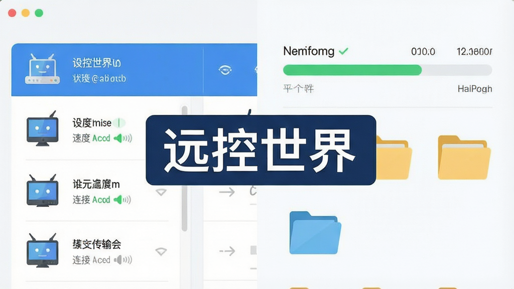 һ��չʾԶ��������豸�������ļ����书�ܵ����ʾ��ͼ�����������ʾһ���豸�б����棬�б��������Ŷ���豸ͼ������ƣ��Ҳ���ʾ�ļ�����Ľ��������ļ���ͼ�꣬�����������ɼ���Զ�����硱�����ֱ�ʶ�����ֲ������ҷ�������ʽ�����Ϊ�������ı�ƽ����ƣ�ϸ���ϼ��봫���ٶȺ�����״̬�ı�ʶ�����������ɾ��޶���Ԫ��