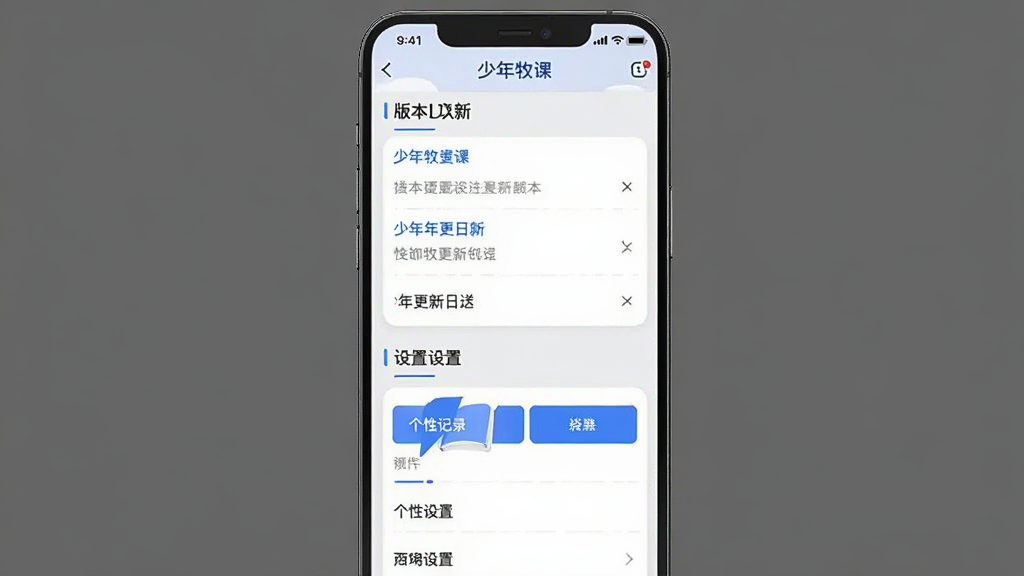 �������� ���¼�¼������ҳ�棬����չʾApp�İ汾������־�͸��Ի�����ѡ�����Ϊ�����б����Ű��������������죬�Ұ���ɫ������ɫǿ��ɫ��ϸ�ھ��£����������������д��С��������Ρ���ʶ