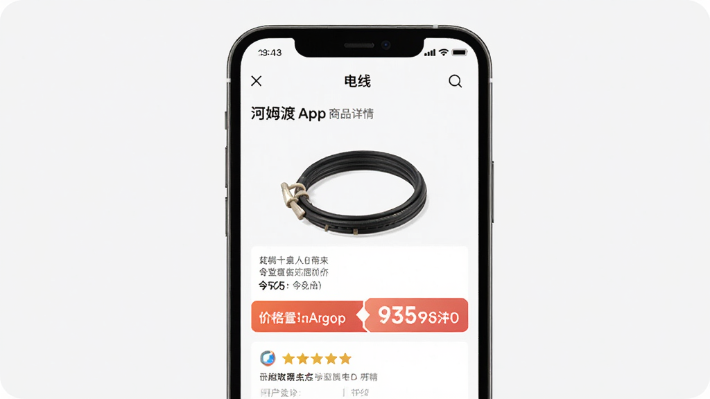 ��ķ��App��Ʒ����ҳ����������Ϊ�ֻ���Ļ����Ļ��չʾһ����߲�Ʒ����ϸ�������۸���û����ۣ�ҳ�沼���������ص�ͻ���۸��ǩ��������ִ������ʸɾ����޶���Ԫ��