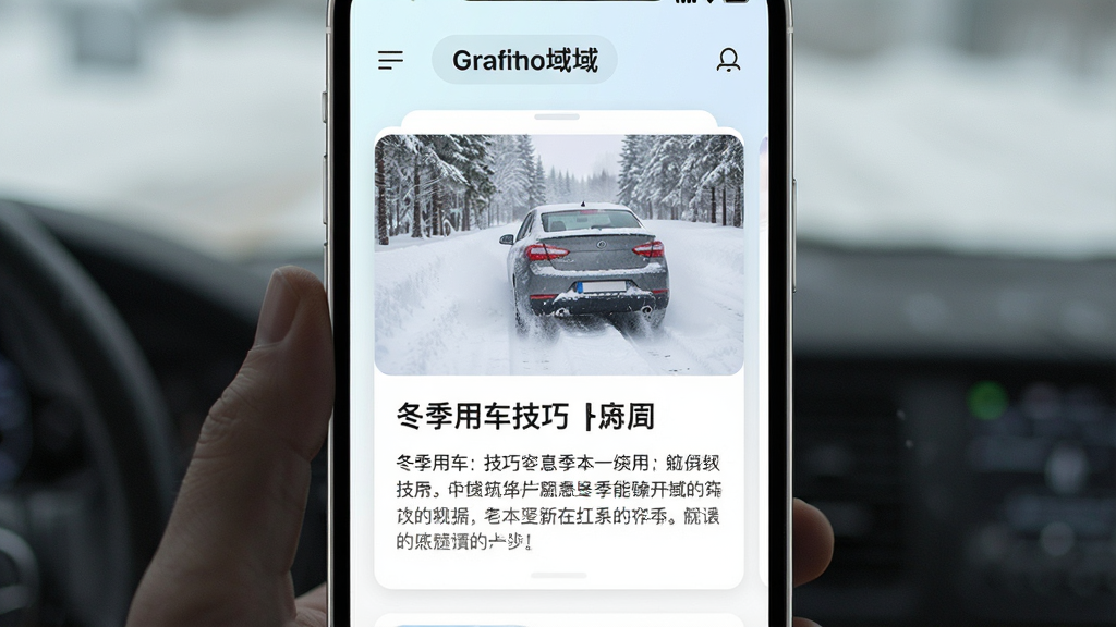 һ��չʾ������App��Ѷҳ����ֻ�����ͼƬ����������ʾһƪ���ڶ����ó����ɵ����¿�Ƭ����������ѩ����ʻ�ķ���ͼ���·��б����ժҪ���֣�������ǳɫ���䣬�����ˬ�׶������ʸɾ����޶���Ԫ��