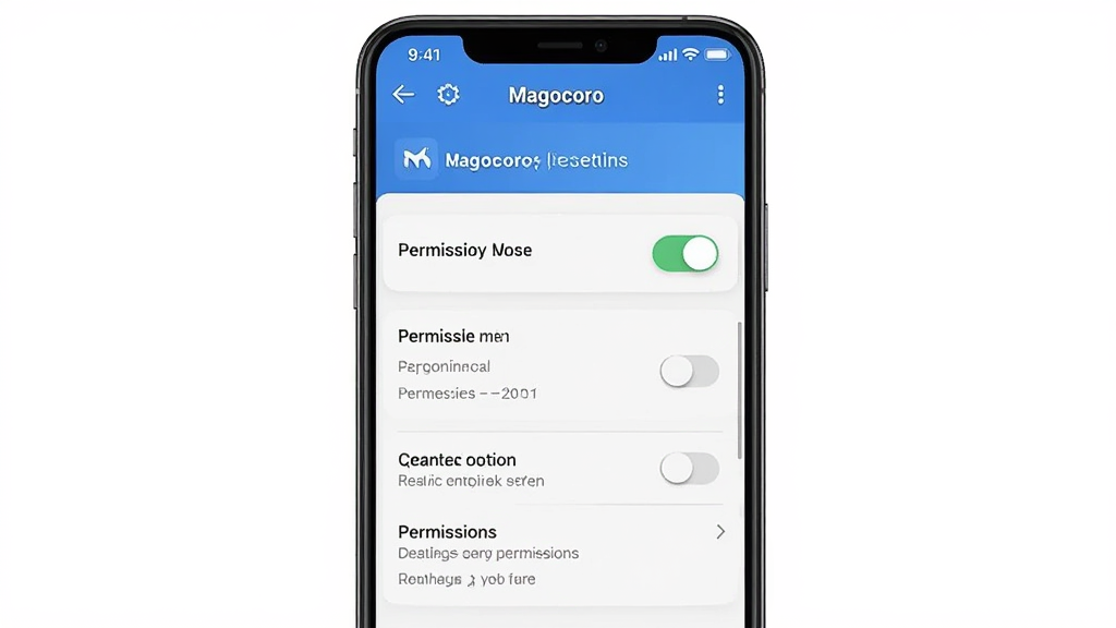 һ��չʾMagocoro��װȨ�����ý����ͼƬ������Ϊ�ֻ���Ļ����ʾȨ�޿��غ�����ѡ����־��У��Ű������������ʵ�ã�ϸ����ȷ�����ʸɾ��޶���Ԫ�أ�ͼƬ�д���
