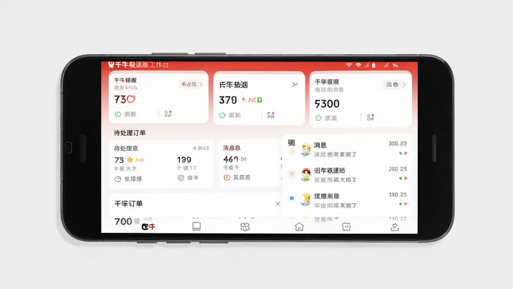 ǧţ���ٰ� �ֻ�Ӧ�ý���չʾ������Ϊһ����׿�ֻ�����Ļ����ʾǧţ���ٰ�Ĺ���̨ҳ�棬�����������Ϸ��ǵ������ݸ������м��Ǵ�������������Ϣ�б����·��ǵ������������Ǽ���ǳ��ɫ������ִ���ƽ�����ʸɾ��������޶���Ԫ��