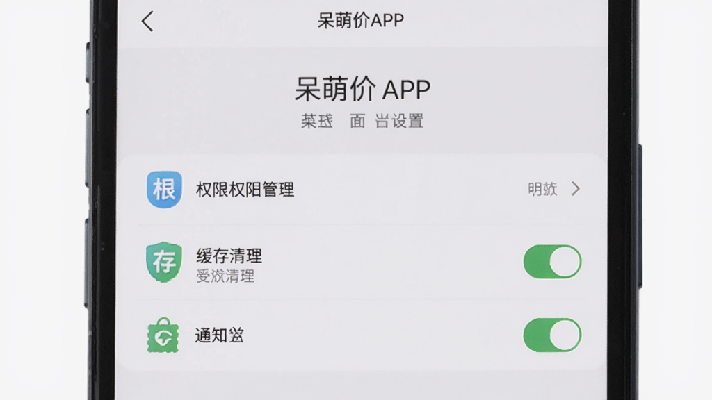 �ֻ���Ļ��ʾ���ȼ�APP����ҳ�棬����Ȩ�޹���������������֪ͨ���ص�ѡ����沼��������ͼ���࣬����Ϊǳ��ɫ�����ʵ�ù����࣬ϸ�ڸɾ��������������޶���Ԫ�ء�