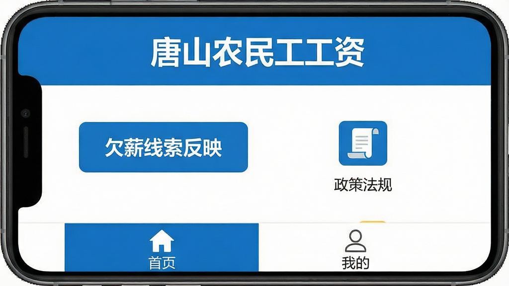 һ���ֻ�Ӧ�ý����ͼ��չʾ����ɽũ�񹤹��ʡ�APP����ҳ����������ɫ�Ͱ�ɫΪ��ɫ����������ʾ����ɽũ�񹤹��ʡ��������м�����Ŀ�ġ�Ƿн������ӳ����ť�͡����߷��桱ͼ�꣬�ײ��ǡ���ҳ�������ҵġ�����ѡ�����������ɾ����������������ֱ�ǩ��ȷ�����������޶���Ԫ��