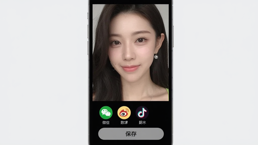 �����ķ����뱣����棬�ֻ���Ļ��ʾһ����ɱ༭��������Ƭ���·��з�����΢�š�΢����������ƽ̨ͼ�꣬�Լ����浽��ᰴť�������Ǽ���ǳ��ɫ������ִ���ƽ�����ʸɾ����޶���Ԫ��
