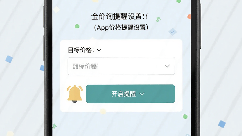 ��۲�ѯʵʱApp�۸��������ý��棬�ֻ���Ļ��ʾһ���������ñ���������Ŀ��۸������Ϳ������Ѱ�ť���Ա���һ������ͼ�꣬����Ϊǳɫ����ƽ����Ʒ����������������ɾ�����