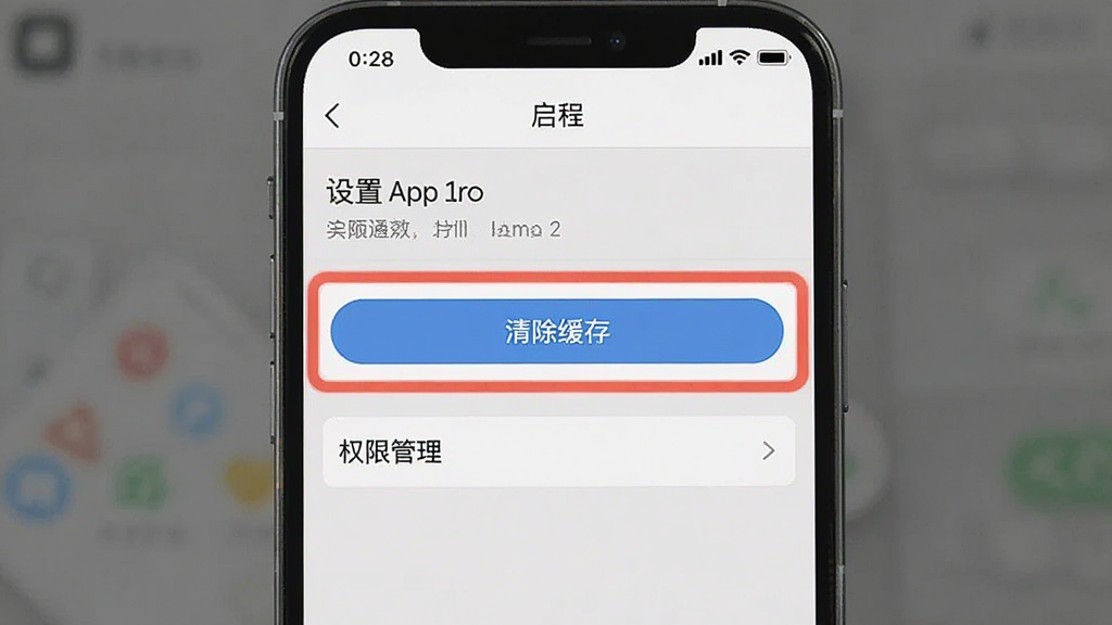 һ���ֻ���Ļ��ͼ��չʾ�����̡�App������ҳ�棬������ʾ��������桱��ť�͡�Ȩ�޹�����ѡ�����Ϊǳ��ɫ�����������������
