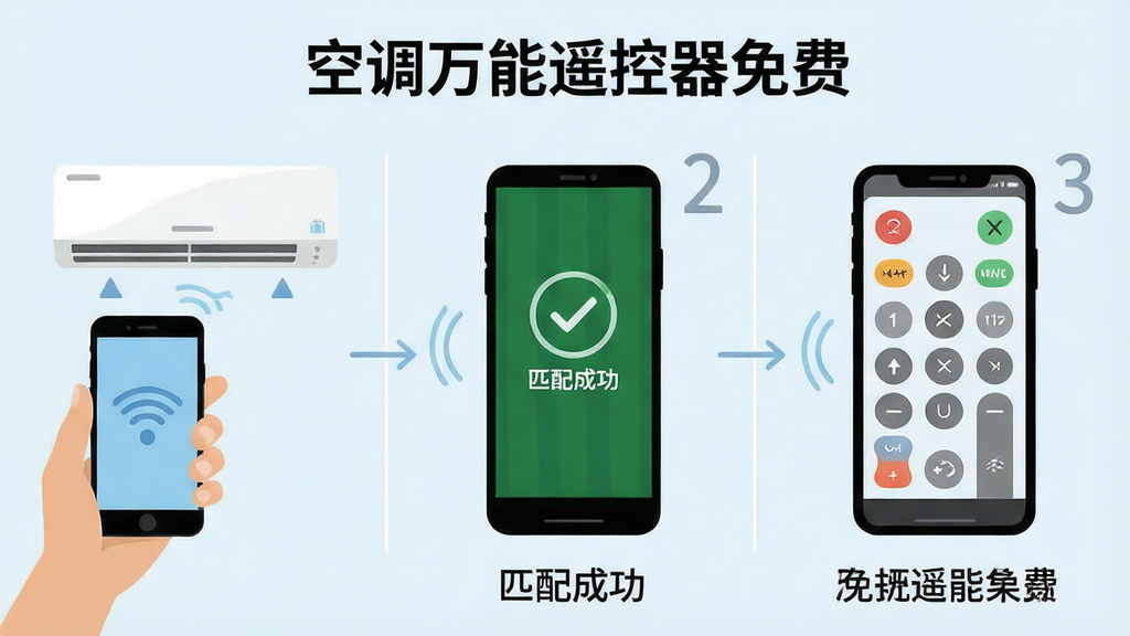һ��չʾ�յ�����ң�������App���������ʾ��ͼ�������Ϊ�������裬��һ�����ֻ���׼�յ����ڶ�������Ļ��ʾƥ��ɹ���������������ң���������֣�ÿ�����趼�м���ͼ�������˵��������Ϊǳɫ������ƽ����ѧͼʾ�����ʸɾ���������ʾ���յ�����ң������ѡ������岼�������׶�
