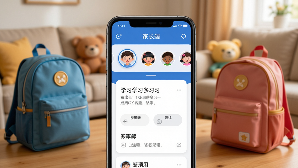 һ��չʾ��ѧ���ҳ��˶ຢ�ӹ����������ͼ���������ֻ���Ļ�Ϸ��ж������ͷ����л�������ǰѡ��һ�����ӵ�ͷ���·���ʾ�ú��ӵ�ѧϰ������Ƭ����������ܰ�ļҾӻ����������Ϸ���������ͬ��ɫ����������岼��������������У����ʸɾ����޶���Ԫ�ء�