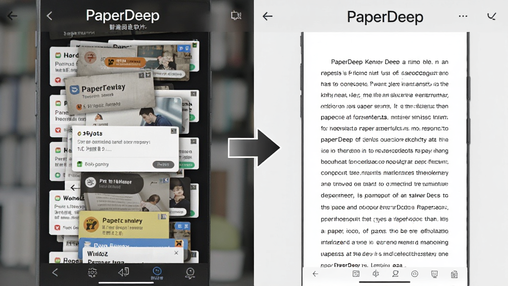 PaperDeep�޹���Ķ�����Ա�ͼ���������ͨ�Ķ�����������浯�������ҽ��棬�Ҳ���PaperDeep�ɾ�������Ķ����棬�м��ü�ͷ���ӣ����ֱ�۶Աȣ����ʸɾ��޶���Ԫ��