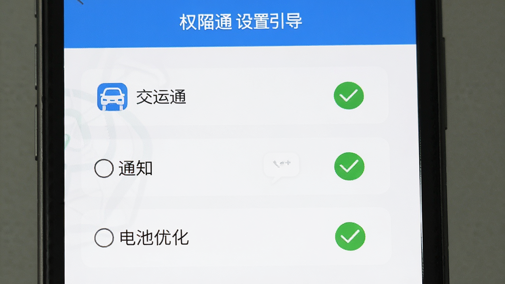 ����ͨ���������������棬����չʾ�ֻ���Ļ��Ȩ������ҳ�棬�ж�λ��֪ͨ������Ż�����ѡ��Ա����С�����ͨ��Сͼ��͹�ѡ״̬���������࣬�������������ʸɾ��޶���Ԫ��