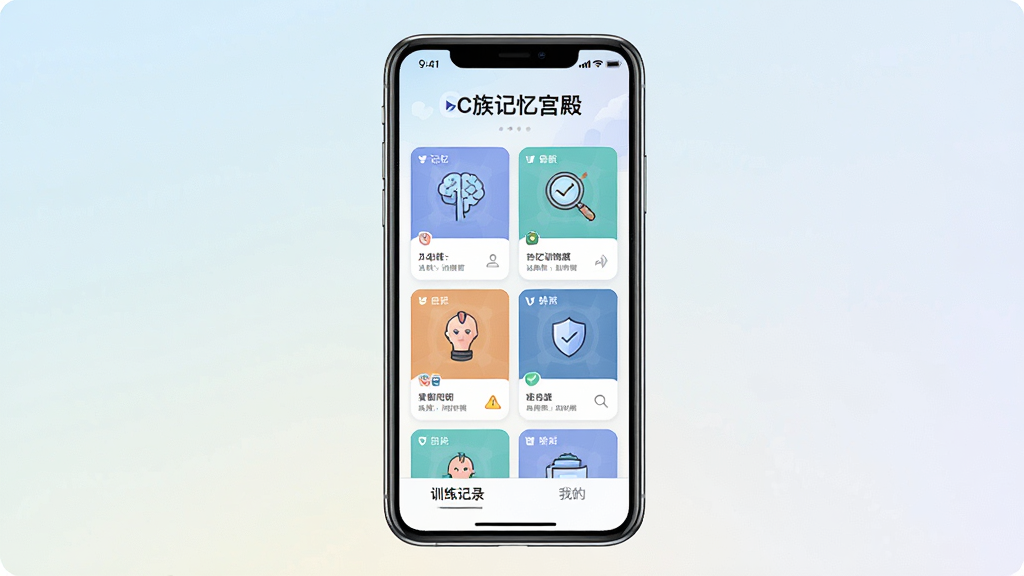 һ��չʾC����乬��App��������ֻ���ͼ�������������ֻ���Ļ����Ļ����ʾC����乬�����ҳ���֣������С�C����乬����ֱ�ʶ���м��Ǽ���ѵ����Ŀ��Ƭ���У��ײ���ѵ����¼���ҵ�����ѡ�������Ϊǳɫ���䣬����ִ���࣬���ʸɾ��������޶���Ԫ��