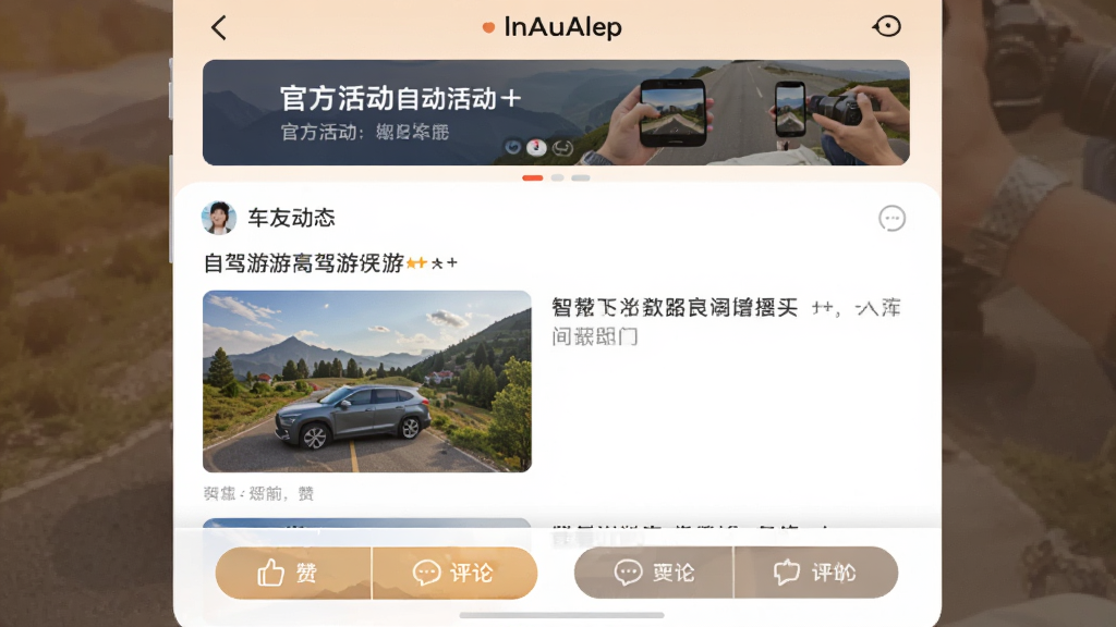 �Ǽ�����App���������ͼ����Ļ��ʾ���Ѷ�̬�б��������Լ�����Ƭ�����ַ����������йٷ��������ײ��ǵ������۰�ť�������ů�罻�У��������������ʸɾ��޶���Ԫ��