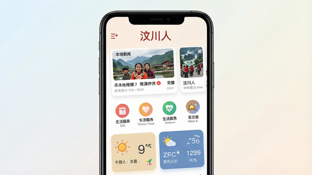һ���ֻ���Ļչʾ���棬���������ǡ��봨�ˡ�App����ҳ�������С��봨�ˡ����ֱ�ʶ��ҳ�沼�ְ����������ſ�Ƭ���������ͼ�ꡢ������Ϣģ�飬������ǳɫ���䣬������ִ���ϸ�����������ʸɾ����޶���Ԫ��