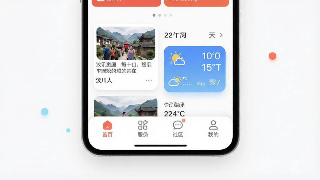һ�Ž������չʾͼ����������չʾ���봨�ˡ�App�ĵײ�����������ҳ���֣��������С���ҳ�������񡱡����������ҵġ��ĸ�ͼ�꣬ҳ����������ʾ��Ѷ��Ƭ������ģ�飬����Ϊ��ɫ����񼫼�ϸ��Բ�󣬻��ʸɾ����޶���Ԫ��