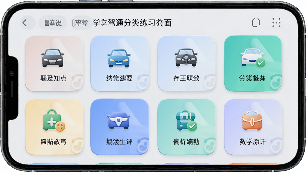 ѧ��ͨ������ϰ���棬�ֻ���Ļ��ʾ����½ڿ�Ƭ��ÿ����Ƭ��ͼ������ֱ�ǩ������Ϊ�������񣬱���Ϊ����ɫ������ִ���ϸ��Բ�󣬻��ʸɾ��޶���Ԫ��