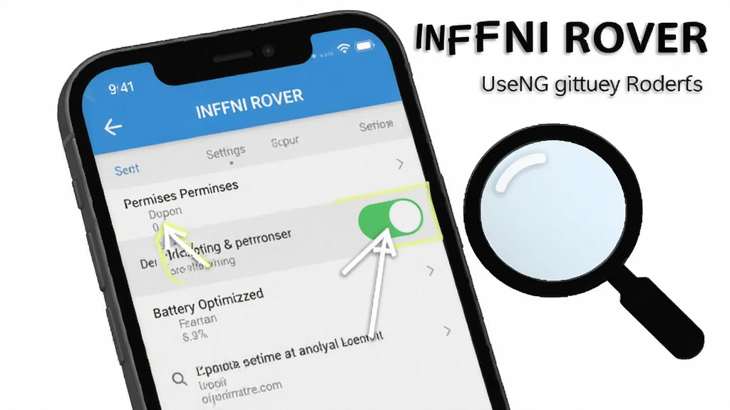 һ��չʾ INFFNI ROVER ʹ�ü��ɵ�ͼƬ���������ֻ���Ļ��ʾ INFFNI ROVER �����ý��棬������ע��Ȩ�޿��غ͵���Ż�ѡ��������ֻ��Ա���һ���Ŵ�ͼ��ָ��Ȩ��������Ű�Ϊ��Ϣͼ��񡣷�������죬ϸ���Ͻ������������ɶ�����ɫΪ���׻ң����ʸɾ����޶���Ԫ�أ�ͼƬ�д� 